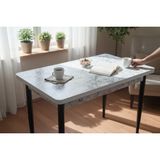 Tool Aksesuar T-7037 Carara 70X120 Mdf 4 Kişilik Mutfak Masası Yemek Masası