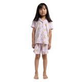 TOONTOY 14100 Kız Çocuk Komple Baskılı Şortlu Pijama Takım 14100, Pembe, 7-8 Yaş