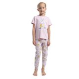 TOONTOY 14102 Kız Çocuk Komple Baskılı Pijama Takım 14102, Pembe, 3-4 Yaş