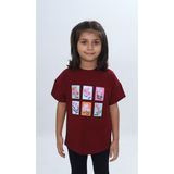 Toontoy 24982 Bordo Kız Çocuk Tişört