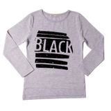 Toontoy Black Flok Nakışlı Kız Çocuk Sweatshirt