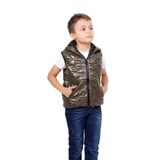 TOONTOY Çocuk Kapşonlu Parlak Yelek 6 Yaş, 6 Yaş, Kapşonlu Parlak Yelek, Haki, Erkek