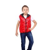 TOONTOY Çocuk Kapşonlu Parlak Yelek 6 Yaş, 6 Yaş, Kapşonlu Parlak Yelek, Kırmızı, Erkek