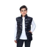TOONTOY Çocuk Parlak Görünümlü Göğsü Armalı Yelek 8-9 Yaş, 8-9 Yaş, Parlak Görünümlü Göğsü Armalı Yelek, Siyah, Erkek