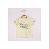 TOONTOY Erkek Bebek Marines Baskılı T-Shirt 6 Ay, 6 Ay, 12709-1, Sarı, Erkek bebek