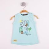 Toontoy Erkek Bebek Surf Baskılı Atlet Açık Mint Yeşili 6 AY