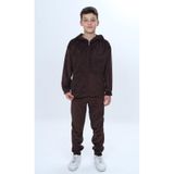 Toontoy Erkek Çocuk 2'li Takım Kapüşonlu Fermuarlı Sweatshirt & Beli Paçası Lastikli Jogger Eşofman Altı - Kadife