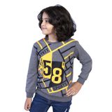 Toontoy Erkek Çocuk 58 Baskılı Sweatshirt Antrasit Melanj 4-5 YAŞ
