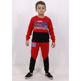 Toontoy Erkek Çocuk 69 Baskılı İçi Pamuklu Eşofman Takım - 5 Yaş - Kırmızı