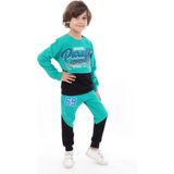 Toontoy Erkek Çocuk 69 Baskılı İçi Pamuklu Eşofman Takım - 5 Yaş - Yeşil
