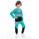 TOONTOY Erkek Çocuk 69 Baskılı İçi Pamuklu Eşofman Takım, 6 Yaş, 6 Yaş, 13457-, Yeşil, erkek-çocuk