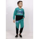 Toontoy Erkek Çocuk 69 Baskılı İçi Pamuklu Eşofman Takım - 6 Yaş - Yeşil