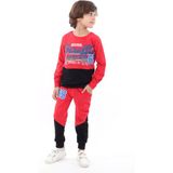 Toontoy Erkek Çocuk 69 Baskılı İçi Pamuklu Eşofman Takım - 7 Yaş - Kırmızı