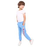 Toontoy Erkek Çocuk A-Style Nakışlı Eşofman Alt Mavi 4 YAŞ