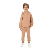 Toontoy Erkek Çocuk Arma Detaylı Eşofman Takımı Kahverengi 6 YAŞ