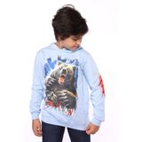 Toontoy Erkek Çocuk Aslan ve Blood Clan Baskılı Sweatshirt Mavi 8 YAŞ