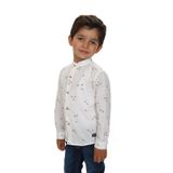 Toontoy Erkek Çocuk At Baskılı Gömlek Ekru 4 YAŞ