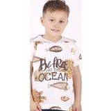 Toontoy Erkek Çocuk Balık Baskılı Kapüşonlu Tişört