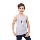 Toontoy Erkek Çocuk Baskılı Atlet Gri Melanj 10-11 YAŞ