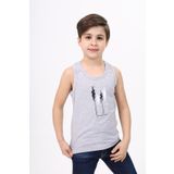 Toontoy Erkek Çocuk Baskılı Atlet Gri Melanj 12-13 YAŞ