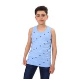 Toontoy Erkek Çocuk Baskılı Atlet Mavi 12-13 YAŞ