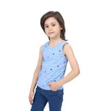 Toontoy Erkek Çocuk Baskılı Atlet Mavi 4 YAŞ