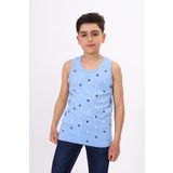 Toontoy Erkek Çocuk Baskılı Atlet Mavi 8-9 YAŞ