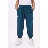 Toontoy Erkek Çocuk Baskılı Beli Paçası Lastikli Cepli Basic Jogger Eşofman Altı - 2 Iplik - Petrol Mavi