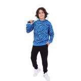 TOONTOY Erkek Çocuk Baskılı Eşofman Takım, 10-11 Yaş, 10-11 Yaş, 22611, Saks, erkek-çocuk