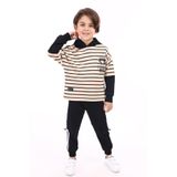 Toontoy Erkek Çocuk Baskılı Eşofman Takım - 3 Yaş - Bej