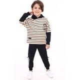 Toontoy Erkek Çocuk Baskılı Eşofman Takım - 5 Yaş - Bej