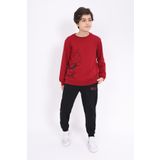 Toontoy Erkek Çocuk Baskılı Eşofman Takım Bordo 6-7 YAŞ