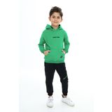 Toontoy Erkek Çocuk Baskılı Eşofman Takım Çimen Yeşili 5 YAŞ