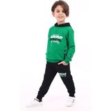 Toontoy Erkek Çocuk Baskılı Eşofman Takım Çimen Yeşili 8 YAŞ