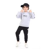 Toontoy Erkek Çocuk Baskılı Eşofman Takım Gri Melanj 4 YAŞ