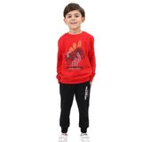Toontoy Erkek Çocuk Baskılı Eşofman Takım Kırmızı 2 YAŞ
