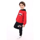 Toontoy Erkek Çocuk Baskılı Eşofman Takım Kırmızı 6 YAŞ