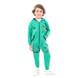 Toontoy Erkek Çocuk Baskılı Eşofman Takım Koyu Yeşil 2 YAŞ