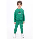 Toontoy Erkek Çocuk Baskılı Eşofman Takım Koyu Yeşil 5 YAŞ