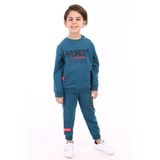 Toontoy Erkek Çocuk Baskılı Eşofman Takım Petrol Mavi 5 YAŞ