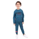 Toontoy Erkek Çocuk Baskılı Eşofman Takım Petrol Mavi 7 YAŞ