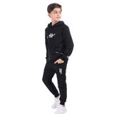 Toontoy Erkek Çocuk Baskılı Eşofman Takım Siyah 12 YAŞ