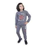 Toontoy Erkek Çocuk Baskılı Eşofman Takımı Antrasit Melanj 6-7 YAŞ