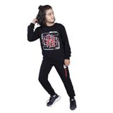 Toontoy Erkek Çocuk Baskılı Eşofman Takımı Siyah 10-11 YAŞ