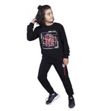 Toontoy Erkek Çocuk Baskılı Eşofman Takımı Siyah 12-13 YAŞ