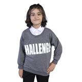Toontoy Erkek Çocuk Baskılı Gömlek Yaka Sweatshirt Antrasit Melanj 10 YAŞ