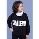 Toontoy Erkek Çocuk Baskılı Gömlek Yaka Sweatshirt