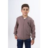 Toontoy Erkek Çocuk Baskılı Hırka Acı Kahve 10-11 YAŞ