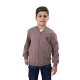 Toontoy Erkek Çocuk Baskılı Hırka Acı Kahve 12-13 YAŞ
