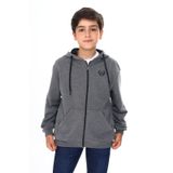 Toontoy Erkek Çocuk Baskılı Hırka Antrasit Melanj 6-7 YAŞ